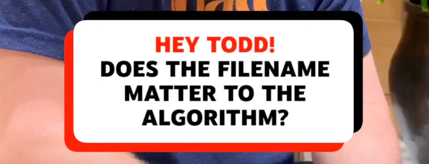 YouTube video filename does not matter for SEO