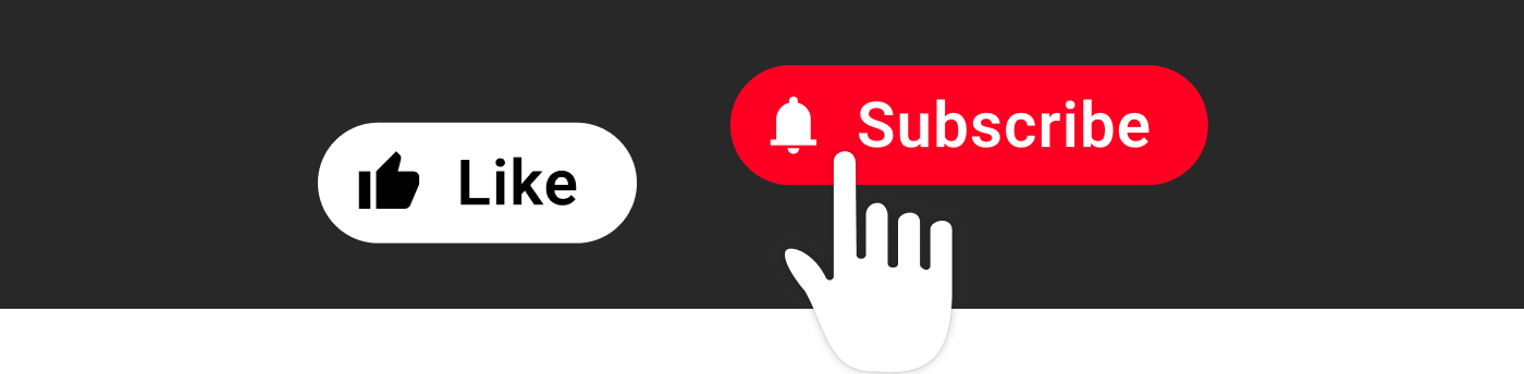 YouTube like and subscribe button being clicked